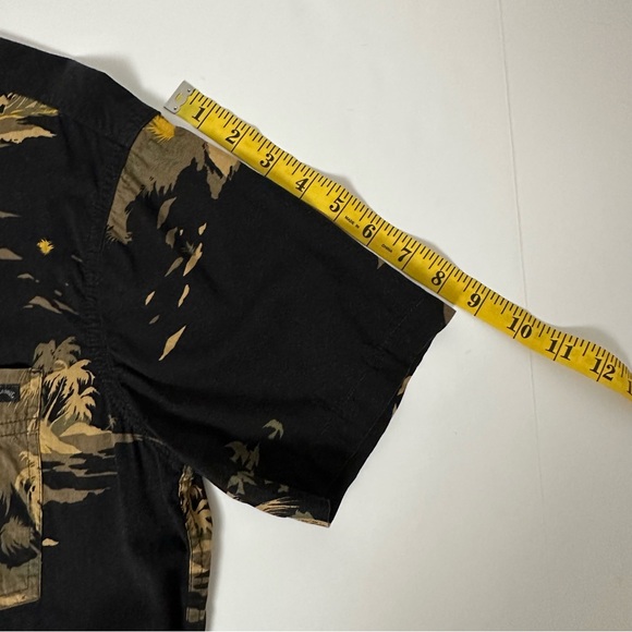 Billabong Mens Tropical Black Button Down Shirt - Picture 5 of 12